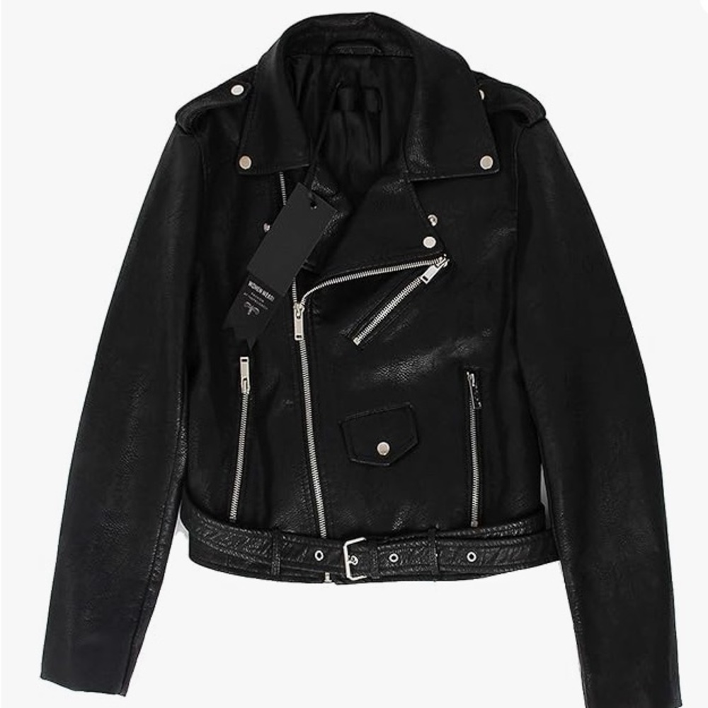 Faux Leather Moto Jacket